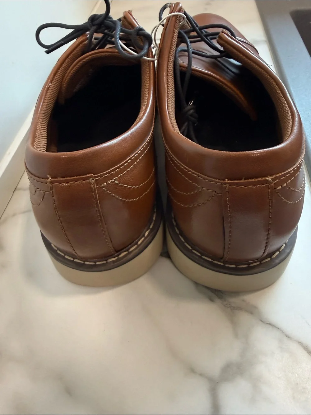 NWOB Alfani Men's Theo Cap Toe Oxford Dress Shoes brown Size 8